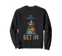 Bulldog Francés Get In Alien Impreso Estilo Cruz Estilo Perro Sudadera