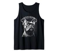 Bulldog francés gótico con Alambre de púas Frenchie Dog Grunge Camiseta sin Mangas