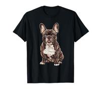 Bulldog Francés Ilustración Arte Adorable Diseño Camiseta