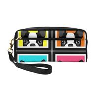 Bulldog Francés Impreso, Bolsa de Maquillaje Bolsa de cosméticos Bolsa de Aseo de Viaje portátil Estuche de Cuero para Mujeres y niñas