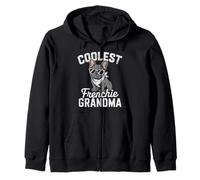 Bulldog Francés Mamá Coolest Frenchie Grandma Funny Dog Pets Sudadera con Capucha