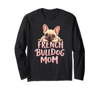Bulldog Francés Mamá Perro Frenchie Mamá Lindo Cachorro Manga Larga