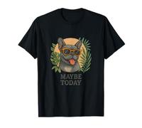 Bulldog Francés Maybe Today Impreso Estilo de Punto Cruzado Camiseta
