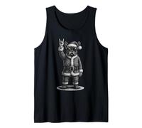 Bulldog Francés Música Rock Navidad Amante de los Camiseta sin Mangas