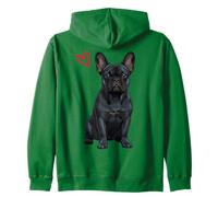 Bulldog Francés Negro, Frenchie Negro Sudadera con Capucha