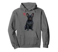 Bulldog Francés Negro, Frenchie Negro Sudadera con Capucha
