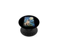 Bulldog Francés Noche Estrellada Aullido PopSockets PopGrip Adhesivo