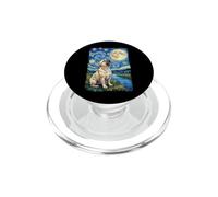 Bulldog Francés Noche Estrellada Aullido PopSockets PopGrip para MagSafe