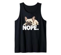 Bulldog Francés Nope Hoy No Mala Actitud Perezoso Frenchie Camiseta sin Mangas