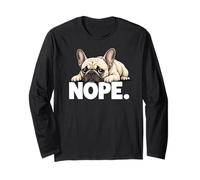 Bulldog Francés Nope Hoy No Mala Actitud Perezoso Frenchie Manga Larga