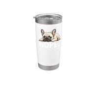 Bulldog Francés Nope Hoy No Mala Actitud Perezoso Frenchie Vaso térmico de acero inoxidable de doble pared
