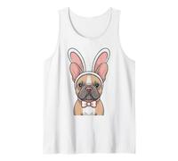Bulldog Francés Pascua Divertido Conejo Frenchie Floral Perro Mamá Camiseta sin Mangas