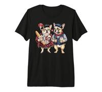 Bulldog Francés Perro Amor Bandera Francia Camiseta Premium