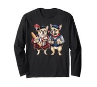 Bulldog Francés Perro Amor Bandera Francia Manga Larga