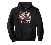 Bulldog Francés Perro Amor Bandera Francia Sudadera con Capucha