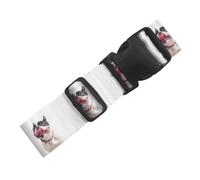 Bulldog francés, Perro Curioso y Feliz, Correas Ajustables para Equipaje, Cinturones de Embalaje, Accesorios de Viaje