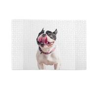 Bulldog francés, Perro Curioso y Feliz, Rompecabezas de 1000 Piezas, Rompecabezas de Madera para Toda la Familia, decoración de Pared para Adultos y Adolescentes.