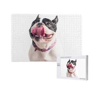 Bulldog francés, Perro Curioso y Feliz,Rompecabezas de Madera de 1000 Piezas para Adultos y Adolescentes.