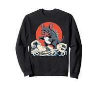 Bulldog Francés Perro Vintage Arte Japonés Divertido Bulldog Francés Sudadera