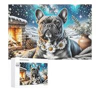 Bulldog francés Puzzle 1000 Piezas Entretenimiento Creativo Linda Mascota Rompecabezas Familiar 3D para Familia Juguete Educativo DIY Moderno Maquetas Construir 1000 PCS