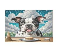 Bulldog francés Puzzle 1000 Piezas Familiar Pasatiempo Animales de compañía Lindos Rompecabezas 3D para Familia Juguete Educativo Construir Maquetas Aliviar Estrés 1000 PCS