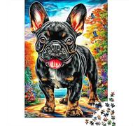 Bulldog francés Puzzle 1000 Piezas para La Familia-Rompecabezas Difícil, Apto para Adultos Y Adolescentes A Partir De 14 Años 38x26cm/1000pcs