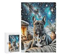 Bulldog francés Puzzle 300 Piezas DIY Decorativo Linda Mascota Animals Rompecabezas 3D para Familia Aliviar Estrés Juguete Educativo 3D Maquetas Construir Portátil 300 PCS