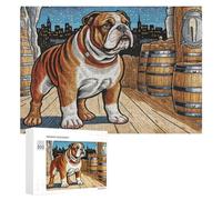 Bulldog francés Puzzle 300 Piezas Estera Portátil Linda Mascota Rompecabezas 3D para Adultos Y Niños A 12 Años DIY Creativo Aliviar Estrés Decoración del Hogar 300 PCS