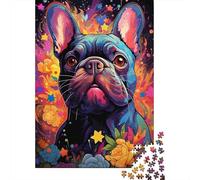 Bulldog Francés Puzzle de 1000 Piezas Papel Puzzle para Adultos Estilo Artístico Colorido Actividad Familiar Relajación Decoración Regalo 70x50cm/1000pcs
