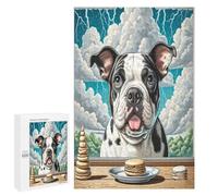 Bulldog francés Puzzles 1000 Piezas A Partir De 14 Años Linda Mascota Animals Desafío Desafiante Rompecabezas para Mujeres Y Hombres 3D Decoración Hogar DIY Moderno 1000 PCS