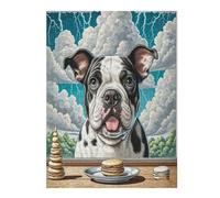 Bulldog francés Puzzles 500 Piezas Obra De Arte Colorido Animales de compañía Lindos Rompecabezas para Adultos Decoración Hogar Moderno DIY Creativo Desafío 500 PCS