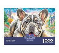 Bulldog francés Puzzles Entretenimiento Creativo Rompecabezas 1000 Piezas Obra De Arte De Juego De para Adultos Y Niños 70x50cm/1000pcs