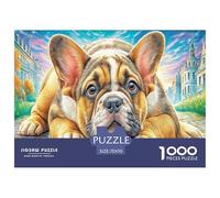 Bulldog francés Rompecabezas De 1000 Piezas para Adultos Niño Puzzle De Papel Ecológico, Puzzle De Juguete para Regalo, 70x50cm/1000pcs