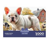 Bulldog francés Rompecabezas para Adultos Un Desafío Imposible De Vibrantes Colores - Regalo Navideño Adultos Y para Niños A Partir De 14 Años 52x38cm/1000pcs