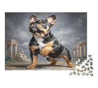 Bulldog francés Ruinas Antiguas Puzzle de 1000 Piezas Juego de Puzzle 1000 Piezas Papel para Adultos Familia Regalo 70x50cm/1000pcs