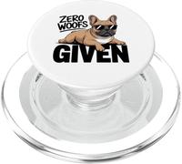Bulldog Francés Sarcástico Cero Woofs Dado Divertido Frenchie PopSockets PopGrip para MagSafe