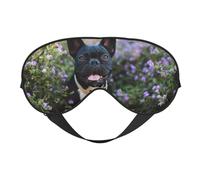 Bulldog Francés Se Encuentra En Diseño De Flores, Cubreojos completos Antifaz bloqueador de luz Antifaz para dormir Antifaz suave con los ojos vendados Noche