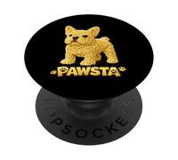 Bulldog Francés Spaghetti Fideos Comida Italiana Cachorro PopSockets PopGrip Adhesivo