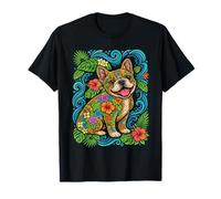Bulldog Francés Tropical Summer Vibes Floral Frenchie Dog Camiseta