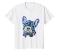 Bulldog francés Tshirt Mujeres Ropa Bulldog francés Chien Camiseta, Niños, Blanco, 10 años