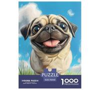 Bulldog Francese Puzzle 1000 Piezas, Diversión Rompecabezas De Bricolaje, Entretenimiento Creativo, Regalo, para Adultos Y Niños A Partir De 12 Años 70x50cm/1000pcs