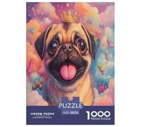 Bulldog Francese Puzzle 1000 Piezas Un Desafiante Juguetes Resistentes A La Presión Familiar Regalos Familiares para Adultos Y Niños 38x26cm/1000pcs