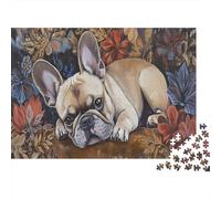 Bulldog Francese Puzzle Imposible,desafío for Adults Dog Entretenimiento Creativo 1000 Piezas Obra De Arte De Juego De para Adultos, Regalos A Partir De 14 Años 1000pcs (75x50cm)