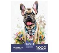 Bulldog Francese Puzzle Imposible,desafío for Adults Juego Educativo 1000 Piezas Obra De Arte De Juego De para Adultos Y Niños A Partir De 12 Años 70x50cm/1000pcs