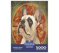 Bulldog Francese Puzzle Imposible,desafío for Adults Juego EduGatoivo 1000 Piezas Obra De Arte De Juego De para Adultos Y Niños 70x50cm/1000pcs