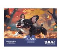 Bulldog Francese Puzzles Imposible,desafío for Adults Juego Educativo 1000 Piezas Obra De Arte De Juego De para Adultos Y Niños Mayores De 12 Años 70x50cm/1000pcs