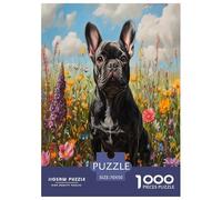 Bulldog Francese Rompecabezas Imposible,desafío for Adults Animales Entretenimiento Creativo 1000 Piezas Obra De artee De Juego De para Adultos Y Niños A Parteir De 12 Años 70x50cm/1000pcs