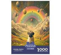 Bulldog Francese Rompecabezas Imposible,desafío for Adults Animales Juego EduGatoivo 1000 Piezas Obra De artee De Juego De para Adultos, Regalos A Parteir De 14 Años 38x26cm/1000pcs