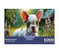 Bulldog FrancésRompecabezas Imposible,desafío for Adults Pradera de Otoño Entretenimiento Creativo 1000 Piezas Obra De Arte De Juego De para Adultos Y Niños 38x26cm/1000pcs