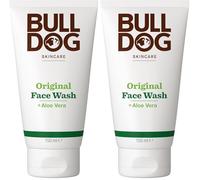 Bulldog Gel Limpiador Facial para Piel Seca y Normal con Aloe Vera - 150 ml (Paquete de 2)